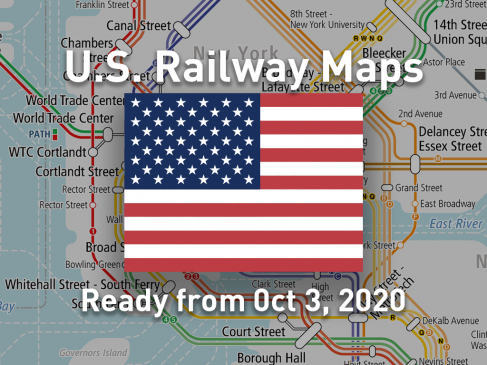 App “World Transit Maps” lands in the Americas! Free railway maps of  United States will release