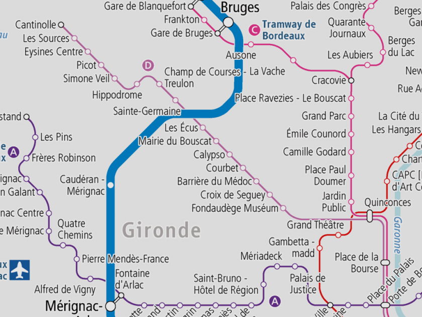 Bordeaux Tramway Line D extended from Mairie du Bouscat stop to Cantinolle stop