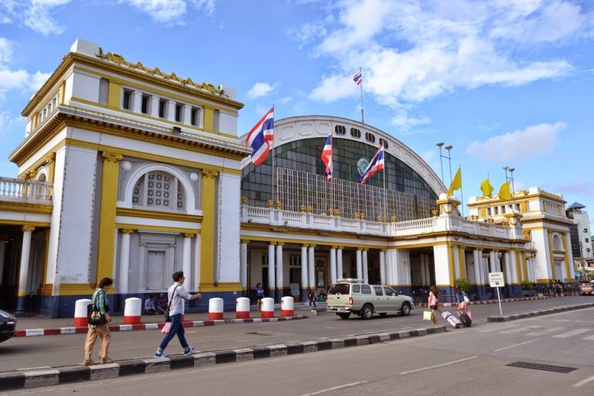 The station building of Bangkok Central Station (Hua Lamphong Station), which has been popular for a long time