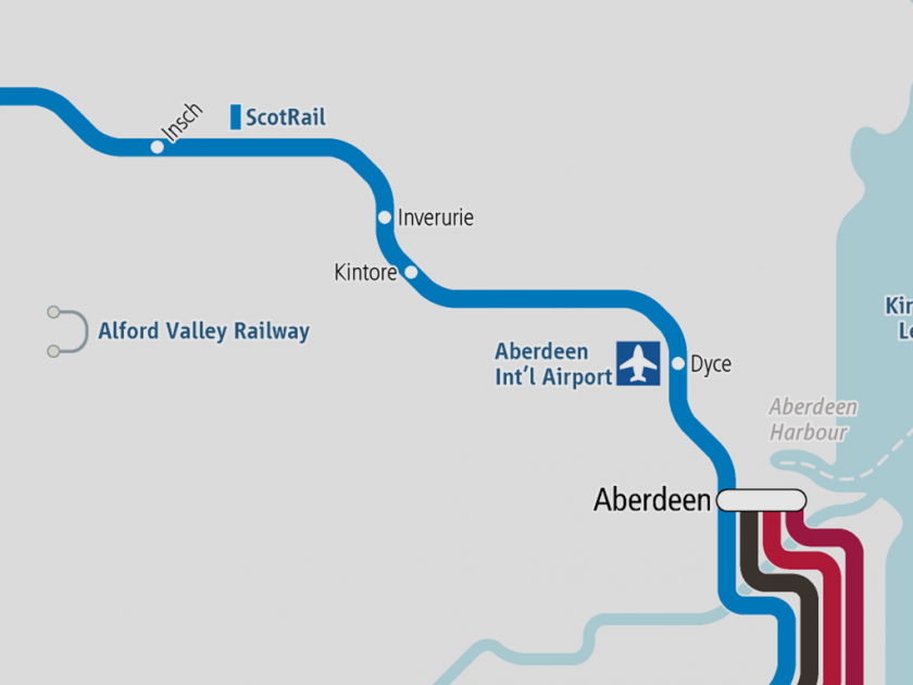 New station "Kintore" opened between Dyce and Inverurie in Scotland