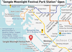 New station "Songdo Moonlight Festival Park Station" - Incheon Metro Line 1