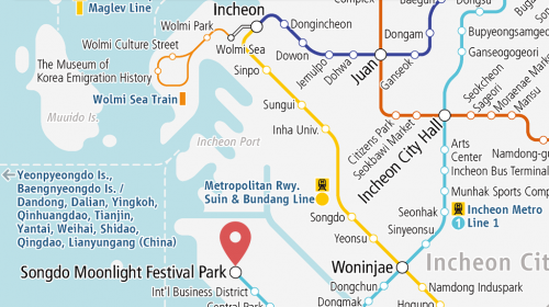 New station "Songdo Moonlight Festival Park Station" - Incheon Metro Line 1