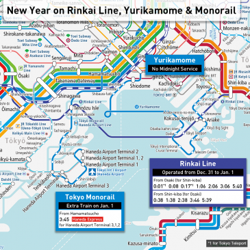 New Year’s Day on Rinkai Line, Yurikamome & Tokyo Monorail Haneda ...