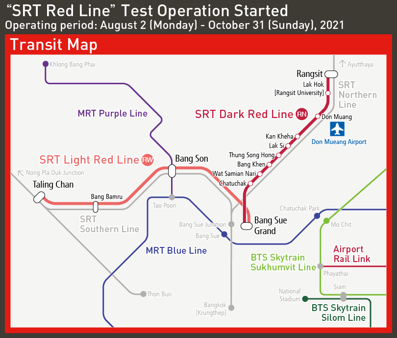 [Transit Map] “SRT Red Line” Test Operation Started
