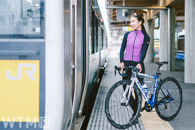 Image of using "Suigun Line Cycle Train" (Image by: JR East)