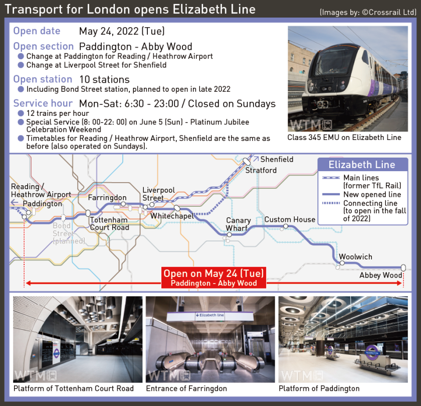 Crossrail: London's Elizabeth Line to open May 2022