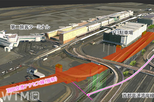 Conceptual image of Haneda Airport New Station (tentative) to be developed on JR East's Haneda Airport Access Line (tentative) (Image by JR East)