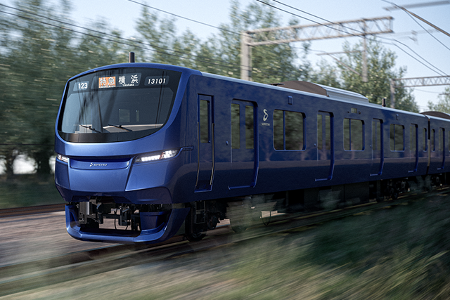 An image of the Sotetsu 13000 series EMU, which will begin commercial operation in spring 2026 (courtesy of Sotetsu Railway)