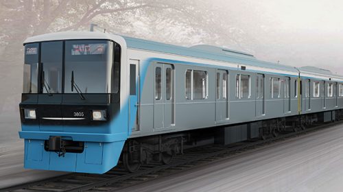 A refurbished exterior image of the Tokyu 3000 series EMU running on the Meguro Line (Provided by Tokyu Corporation)