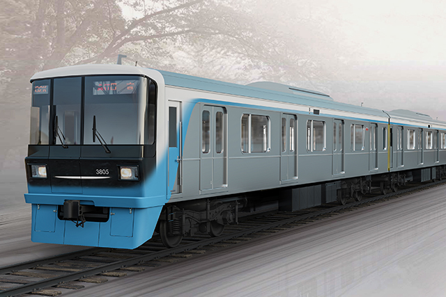 A refurbished exterior image of the Tokyu 3000 series EMU running on the Meguro Line (Provided by Tokyu Corporation)
