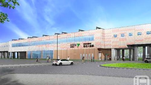 An image of the station building for Ebigawa New Station (provisional name), which Toyo Rapid Railway plans to open at the end of March 2029 (provided by Toyo Rapid Railway)