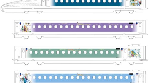 Design image of the Tokaido Shinkansen special train "Wonderful Dreams Shinkansen" (provided by JR Central) (C) Disney