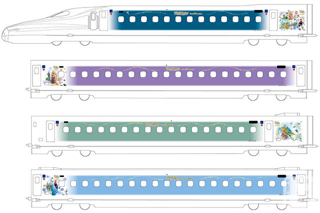 Design image of the Tokaido Shinkansen special train "Wonderful Dreams Shinkansen" (provided by JR Central) (C) Disney
