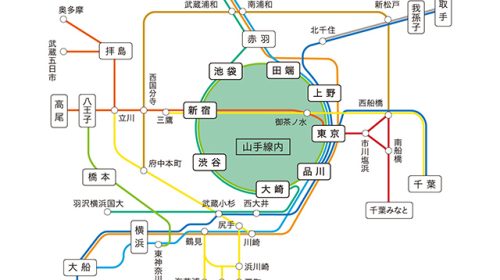 Map of the "commuter specified section" and "inside of Yamanote Line" areas that will be abolished with the fare revision in March 2026 (provided by JR East)