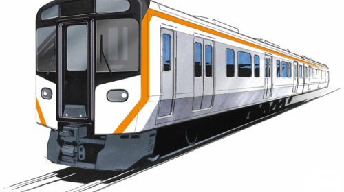 An exterior image of the HC35 hybrid diesel railcar that JR Central plans to introduce from fiscal 2028 (provided by JR Central)