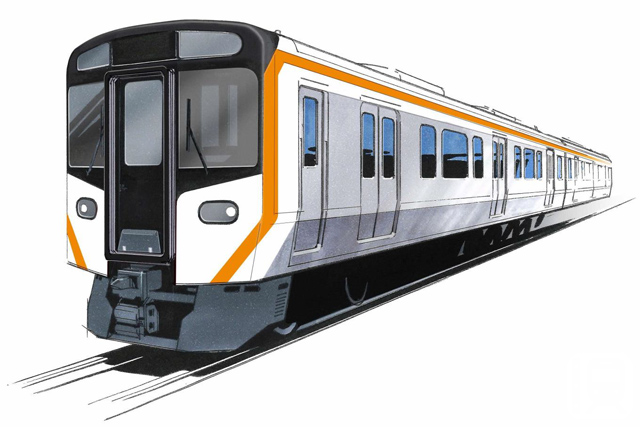 An exterior image of the HC35 hybrid diesel railcar that JR Central plans to introduce from fiscal 2028 (provided by JR Central)