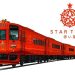 An exterior design image of the "Red Star" tourist train, which JR Hokkaido plans to operate by modifying a Kiha 143 diesel railcar (provided by JR Hokkaido)